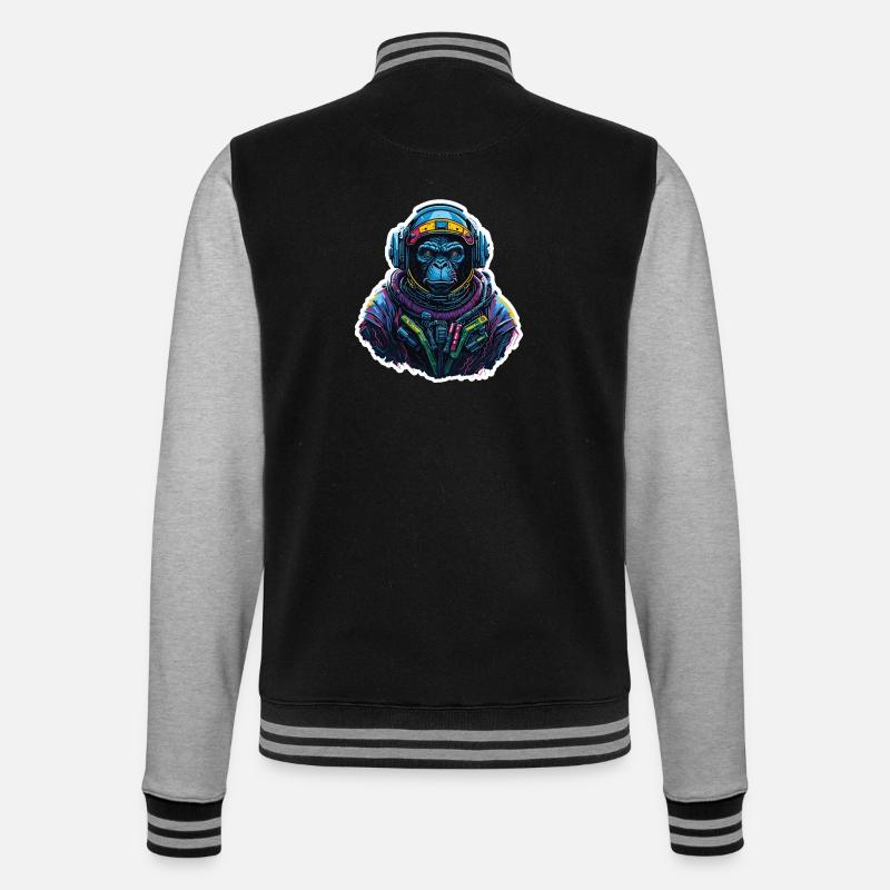 Gorille Astronaute Neon - Veste Teddy - noir/gris chiné