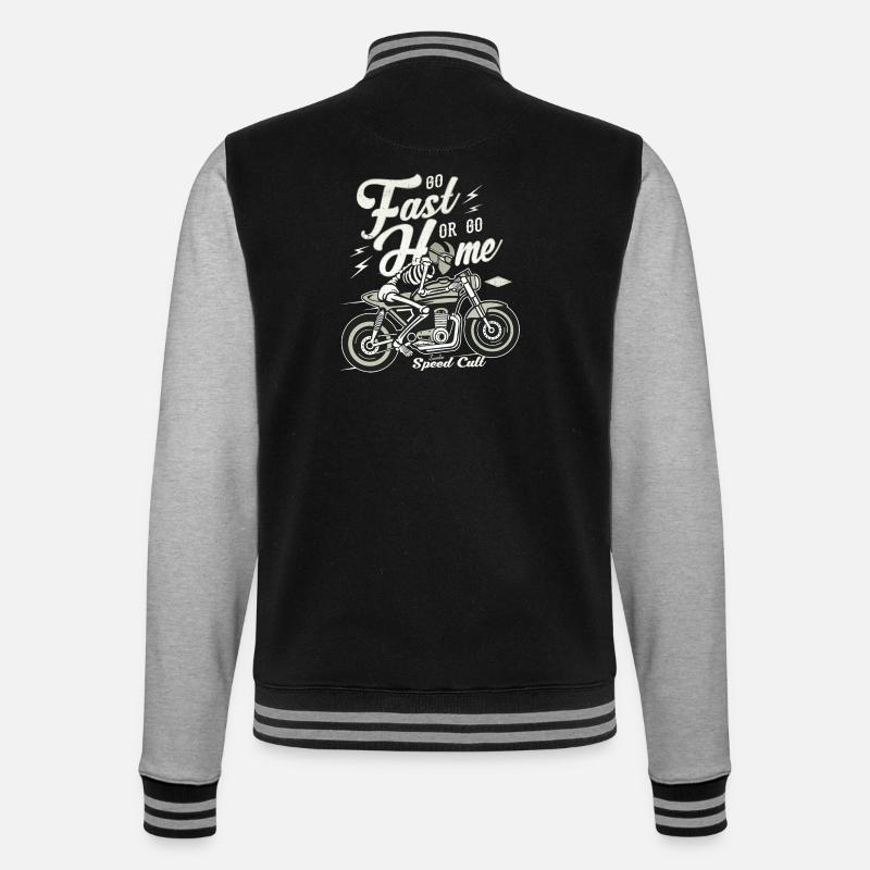 Go Fast Or Go Home - College Sweat Jacket - black/heather grey