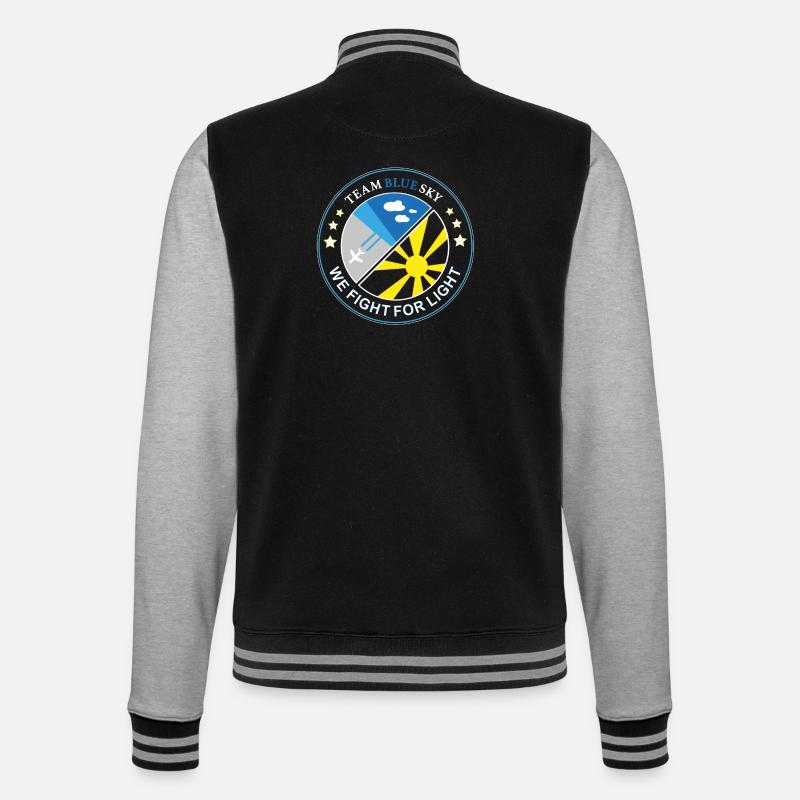 Blue Sky Flight Team Patch - College Sweat Jacket - black/heather grey