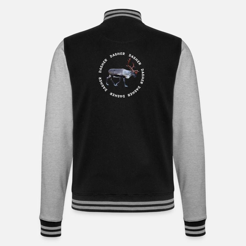 DASHER - College-Sweatjacke - Schwarz/Grau meliert
