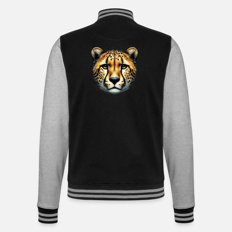 Guépard - Veste Teddy - noir/gris chiné