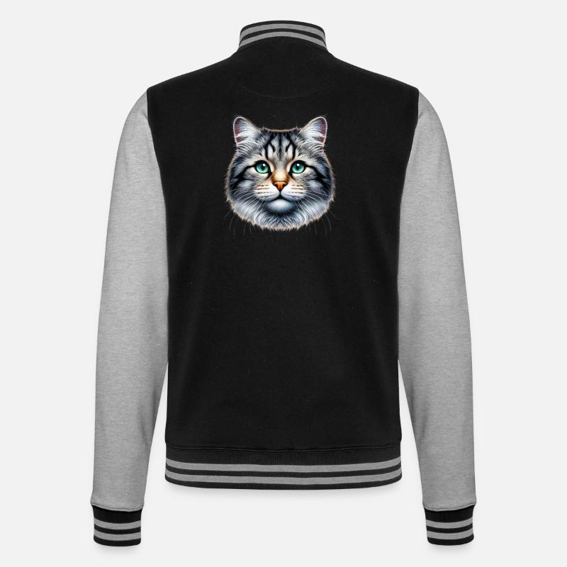 Cat - College Sweat Jacket - black/heather grey