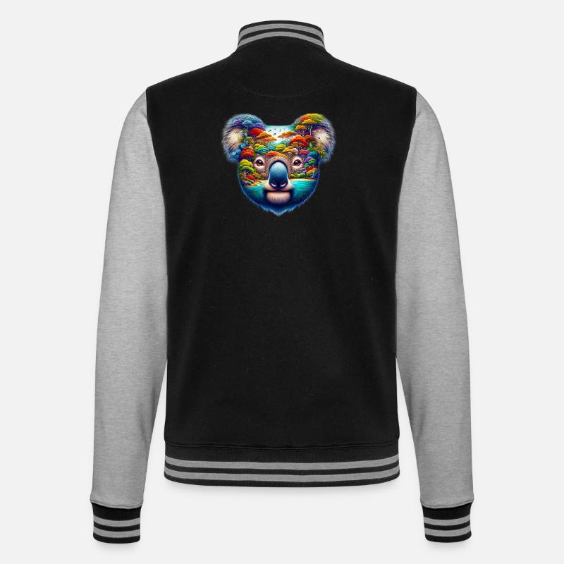 Koala - Veste Teddy - noir/gris chiné