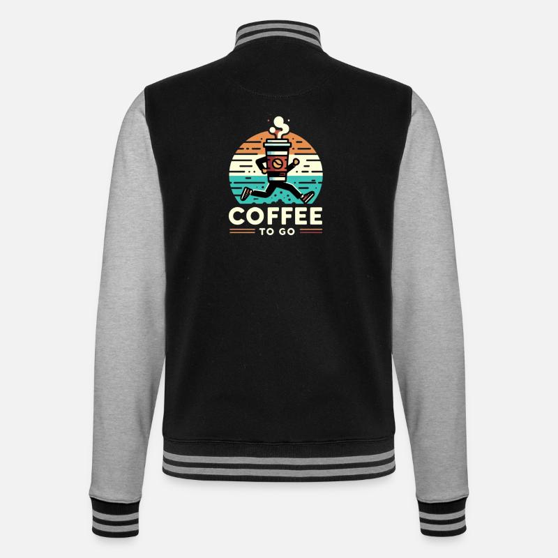 Café à emporter - Veste Teddy - noir/gris chiné