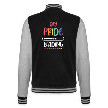 LGBTQ Pride Month - Gay Pride. Loading - College Sweat Jacket - black/heather grey - Back - Marisol (170cm)