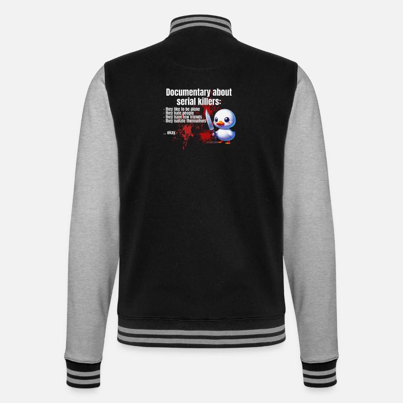 Are you a serial killer - College Sweat Jacket - black/heather grey