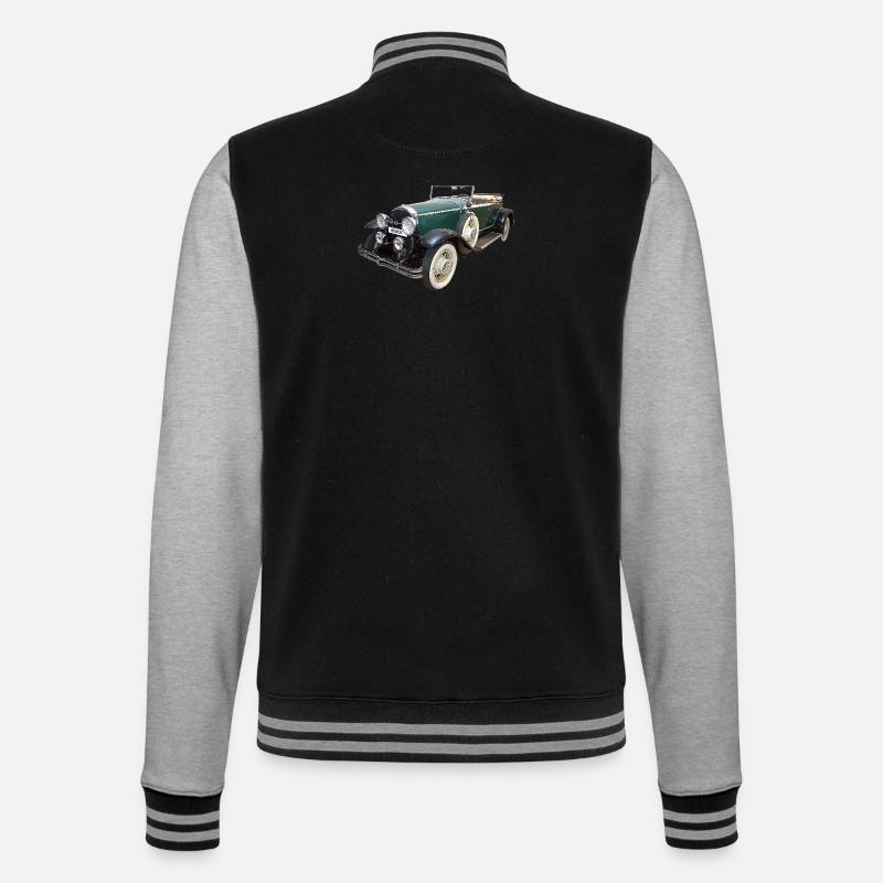 Historisches Auto - College-Sweatjacke - Schwarz/Grau meliert