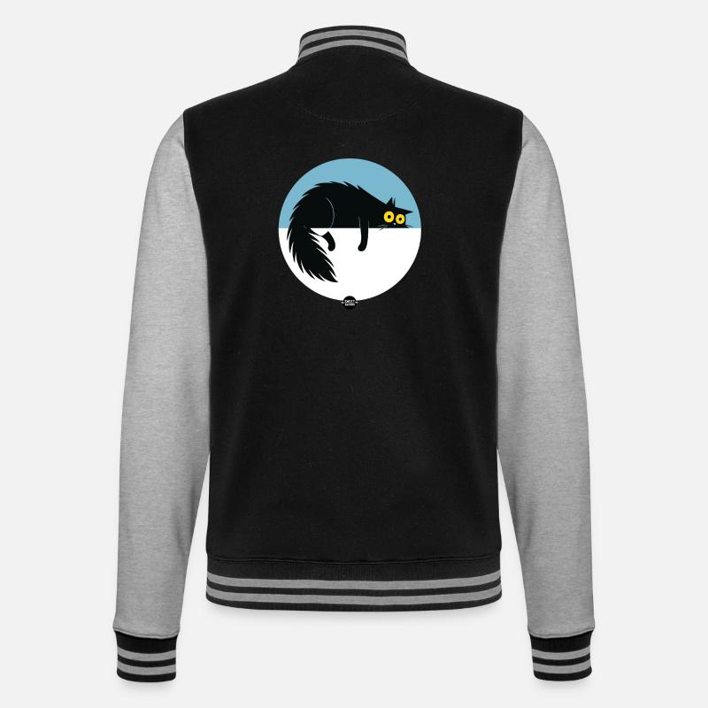 Lazy Surveillance Mode - College Sweat Jacket - black/heather grey