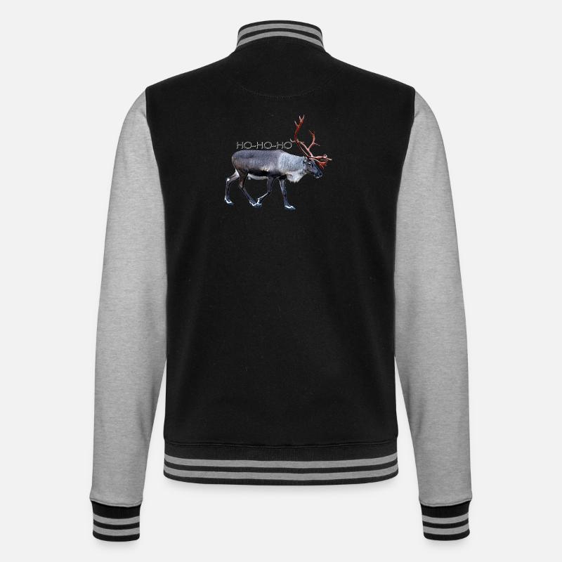 HOHOHO - College-Sweatjacke - Schwarz/Grau meliert