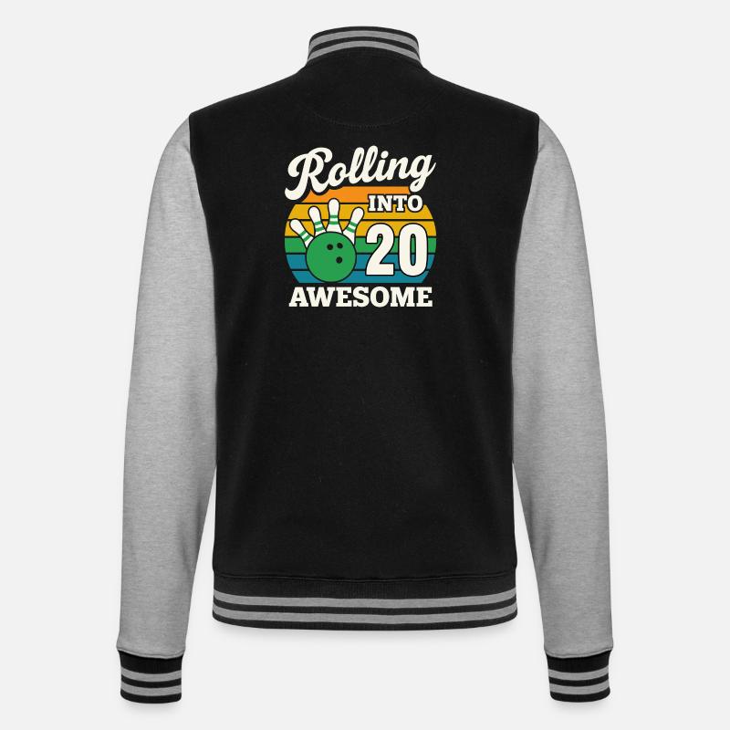 Bowling 20e anniversaire célébration graphique - Veste Teddy - noir/gris chiné