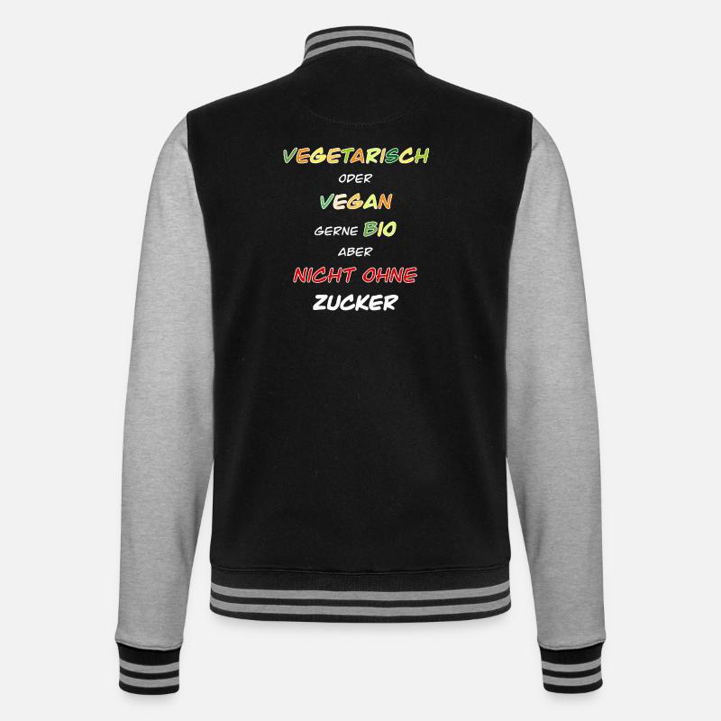 Végétarien, végétalien, bio de préférence ! - Veste Teddy - noir/gris chiné