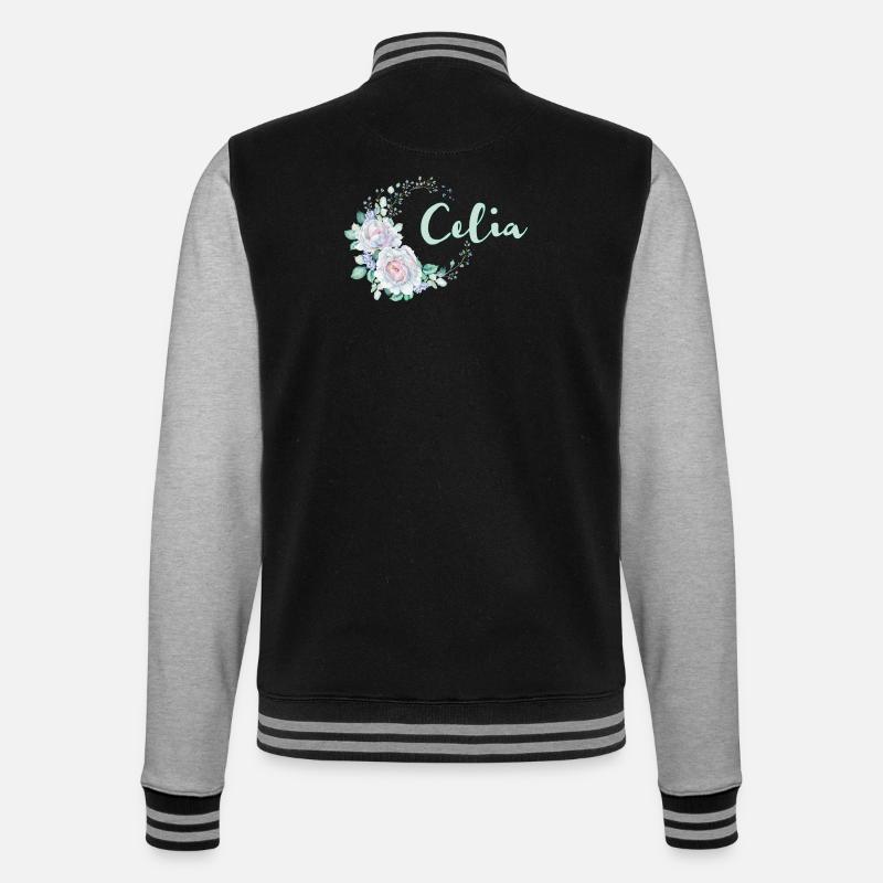 Pour Celia - Veste Teddy - noir/gris chiné