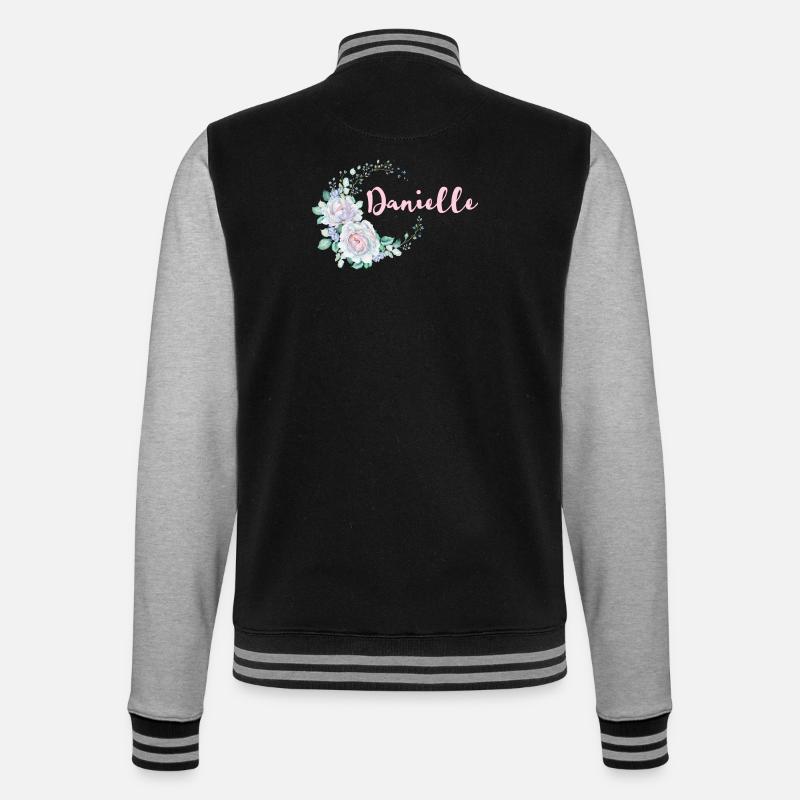 Für Danielle - College-Sweatjacke - Schwarz/Grau meliert