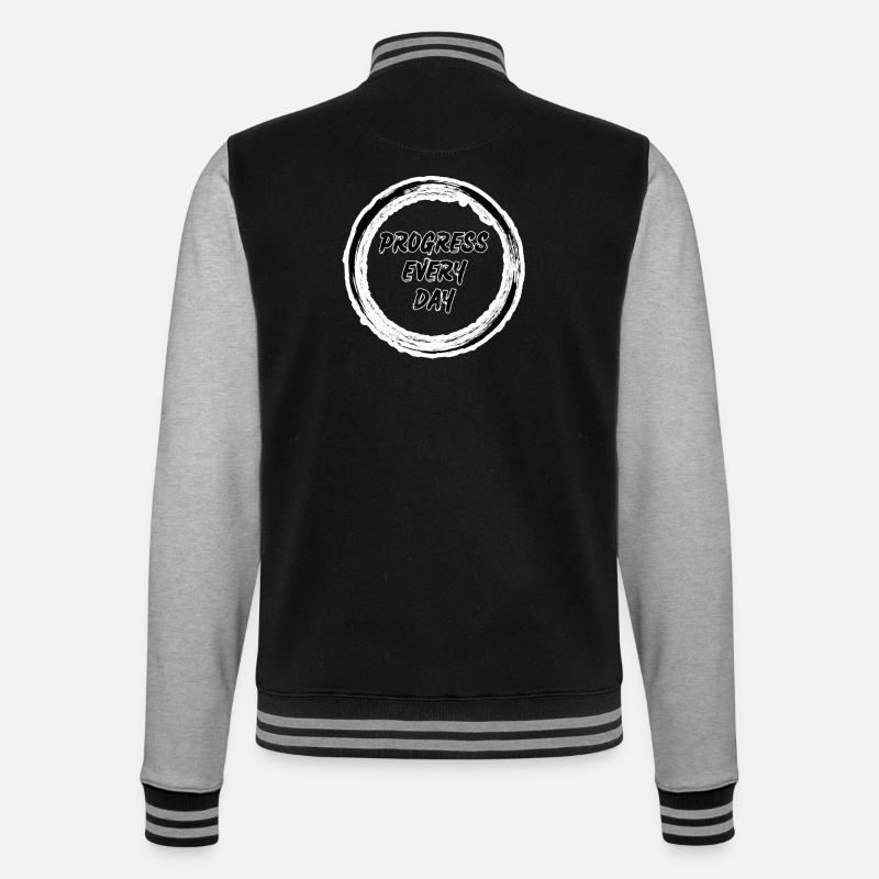 Cercle Zen Progrès Tous Les Jours - Veste Teddy - noir/gris chiné