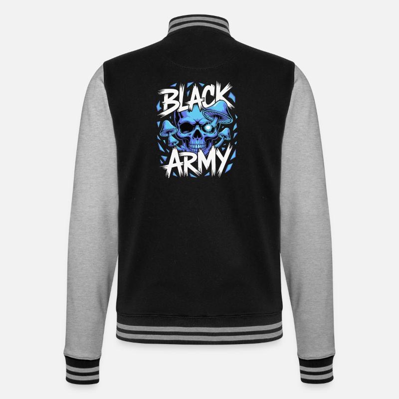 Champignons de l’armée du crâne bleu - Veste Teddy - noir/gris chiné