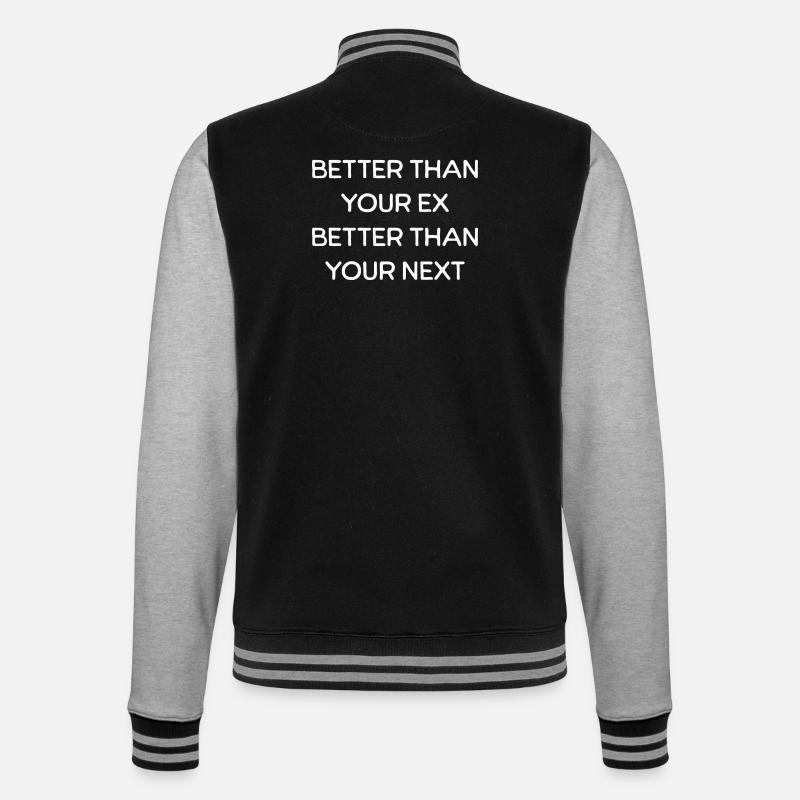 Besser als Ihr Ex-Text - College-Sweatjacke - Schwarz/Grau meliert