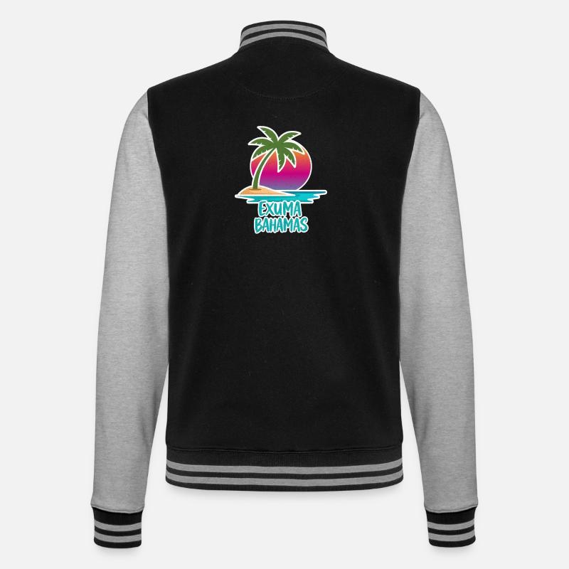 Exuma Comic Geschenk - College-Sweatjacke - Schwarz/Grau meliert