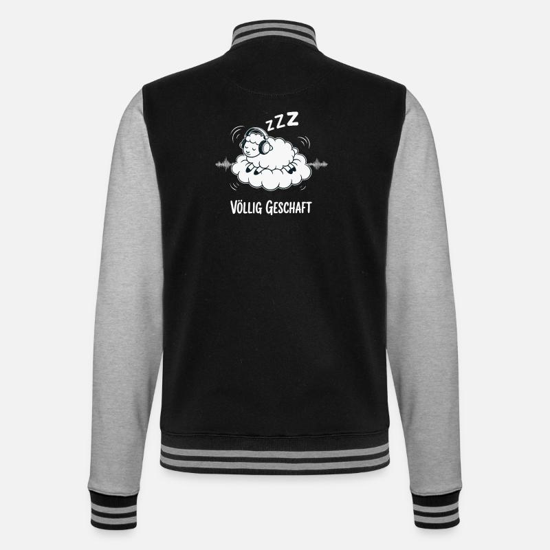 Conception de mouton entièrement réalisée - Veste Teddy - noir/gris chiné