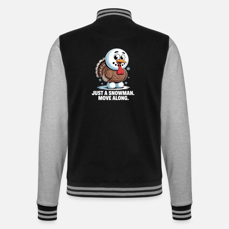 No turkey for dinner - College Sweat Jacket - black/heather grey