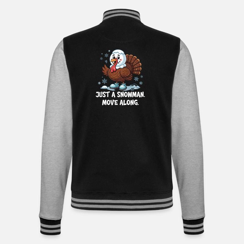 No turkey for dinner - College Sweat Jacket - black/heather grey