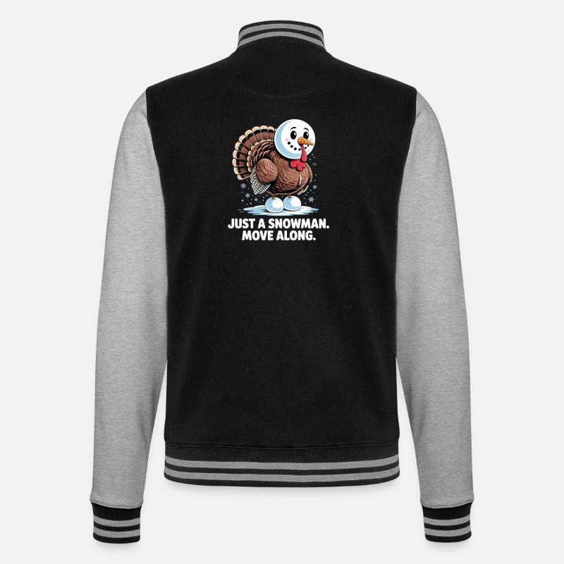 No turkey for dinner - College Sweat Jacket - black/heather grey