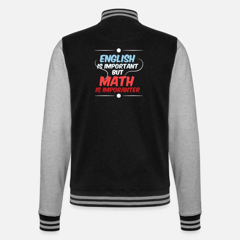Math Math Math Teacher Mathematician - College Sweat Jacket - black/heather grey