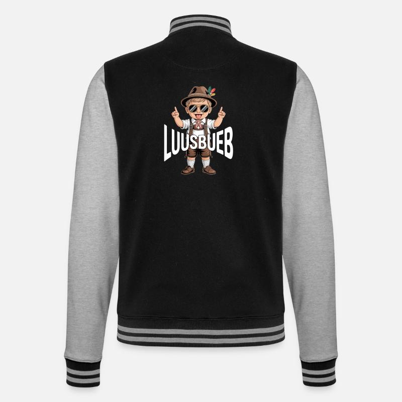 Luusbueb - College Sweat Jacket - black/heather grey