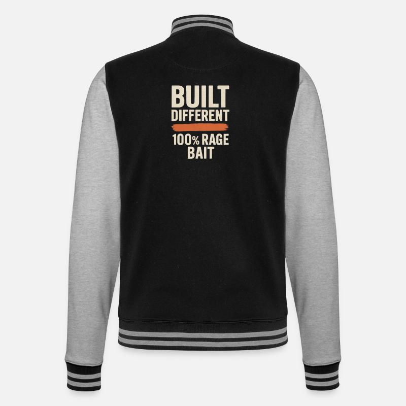 Gebaut Anders 100% Wutköder, lustiges Meme - College-Sweatjacke - Schwarz/Grau meliert