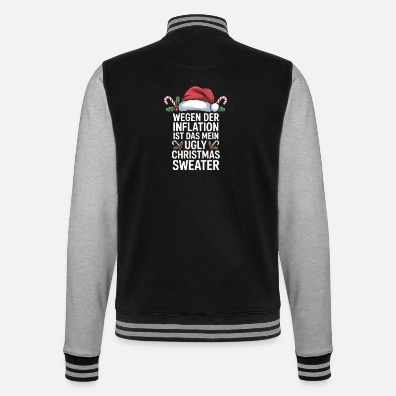 Expression de Noël sur l’inflation - Veste Teddy - noir/gris chiné