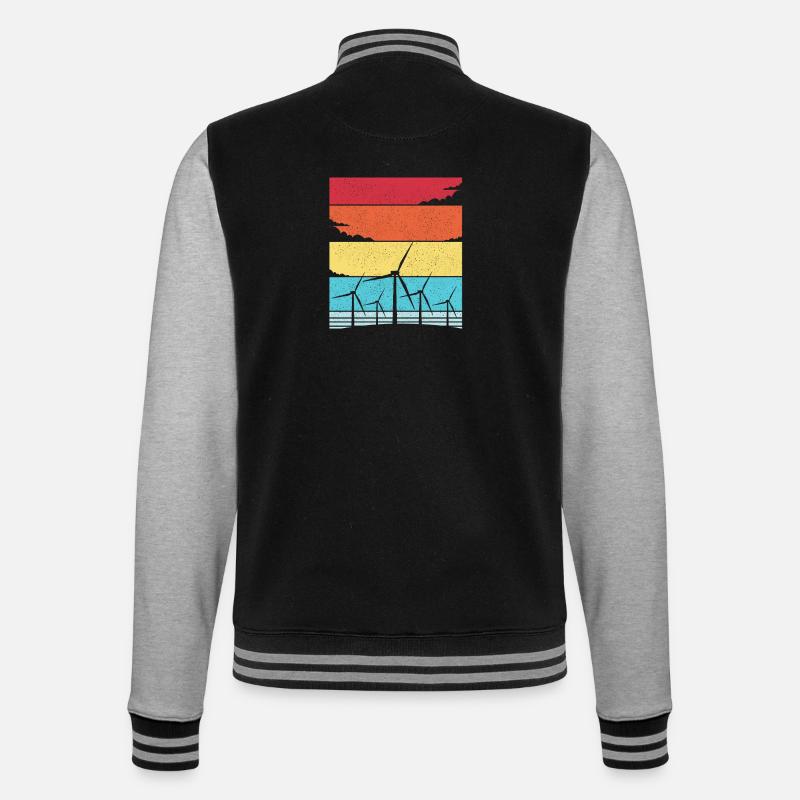 Énergie éolienne Éolienne Éolienne - Veste Teddy - noir/gris chiné