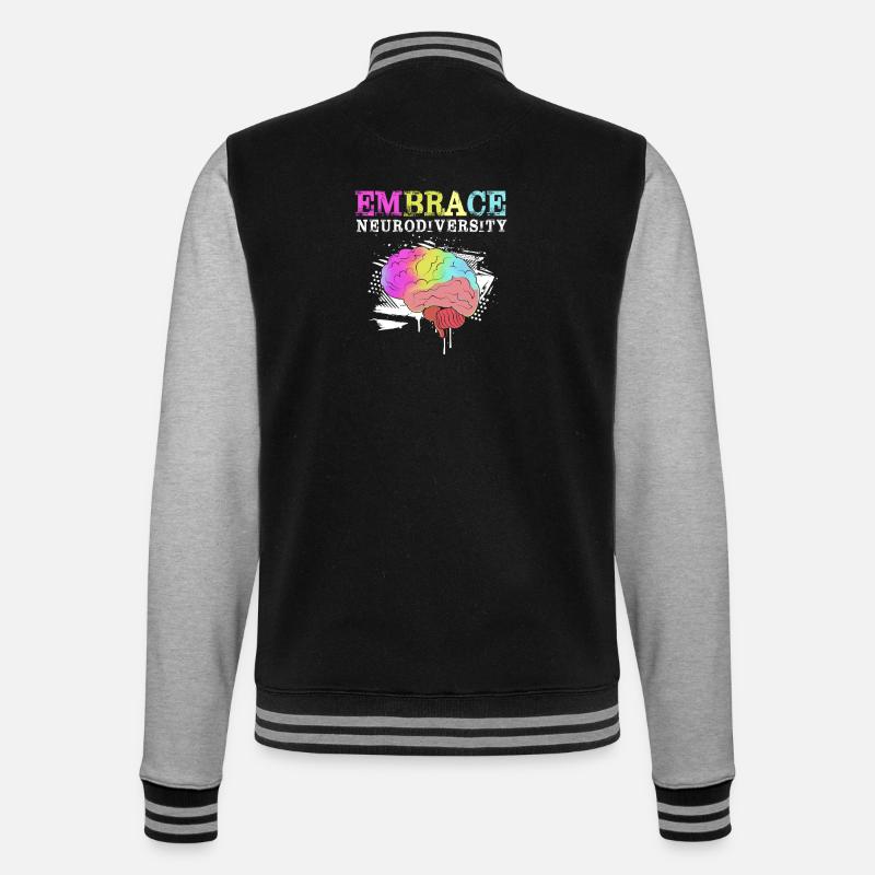 Autism, Autistic, ADHD, Asperger's, Neurodiversity - College Sweat Jacket - black/heather grey