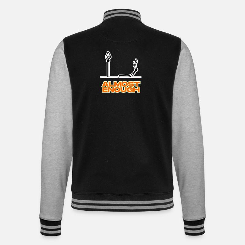 Almost enough - College-Sweatjacke - Schwarz/Grau meliert