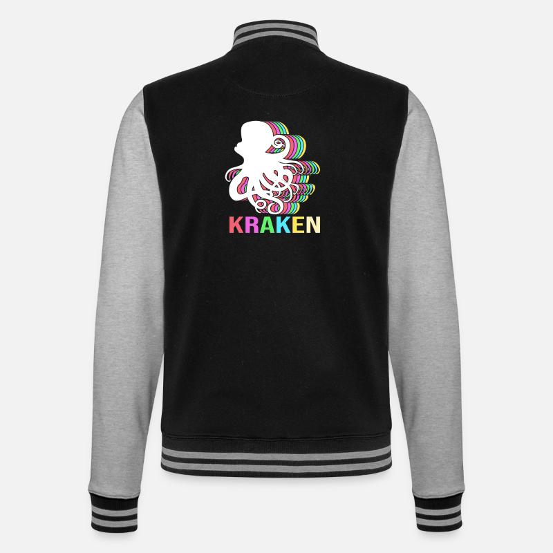 Octopus Octopus Octopus Octopus Octopus - College Sweat Jacket - black/heather grey