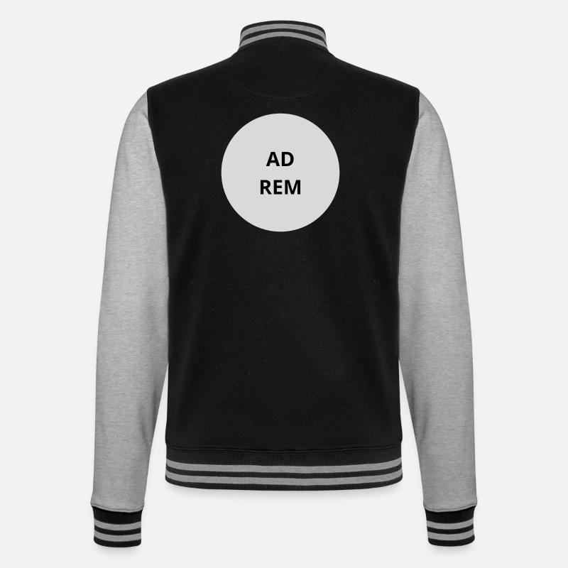 Text des Graukreis-Emblems - College-Sweatjacke - Schwarz/Grau meliert