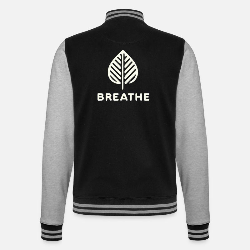 Blatt der Atmung - College-Sweatjacke - Schwarz/Grau meliert