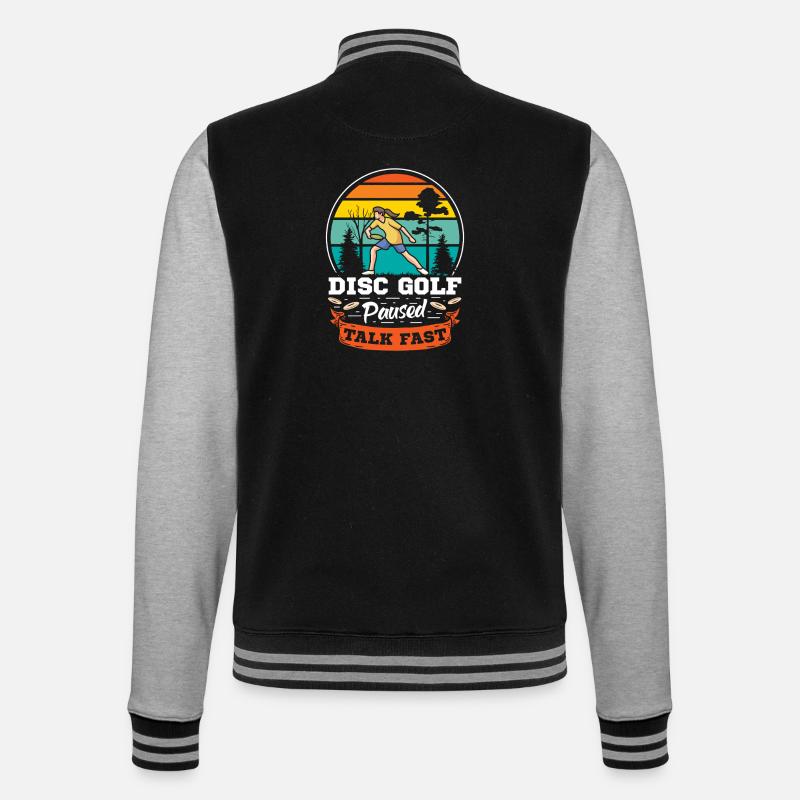 Disc Golf Geschenke Discgolf - College-Sweatjacke - Schwarz/Grau meliert