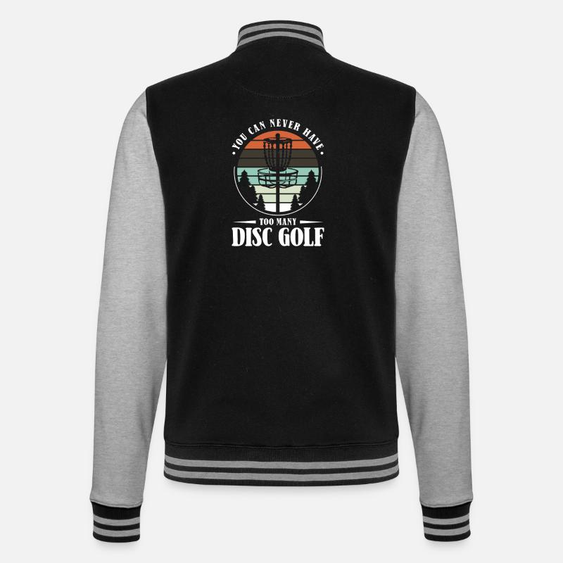 Disc Golf Geschenke Discgolf - College-Sweatjacke - Schwarz/Grau meliert
