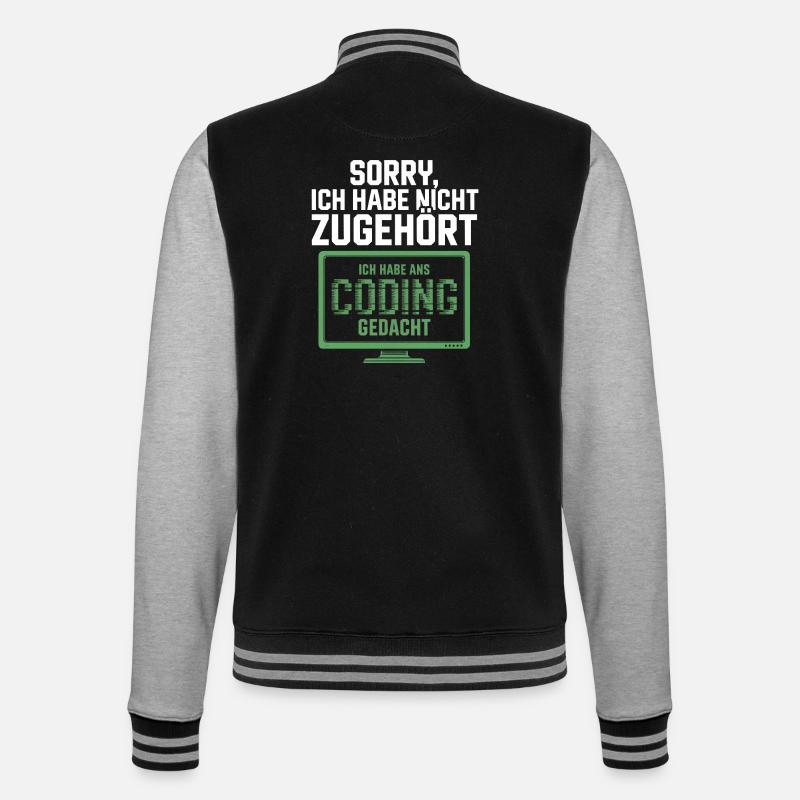 Sorry, I thought coding - College Sweat Jacket - black/heather grey