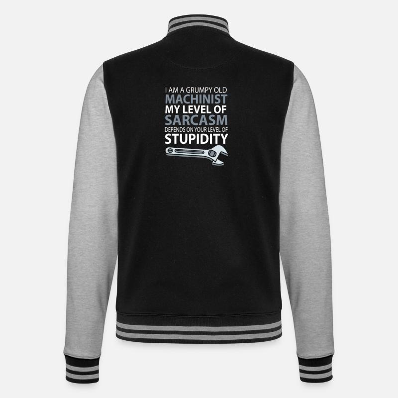 Locksmith Mechanic Mechanical Engineering CNC - College Sweat Jacket - black/heather grey