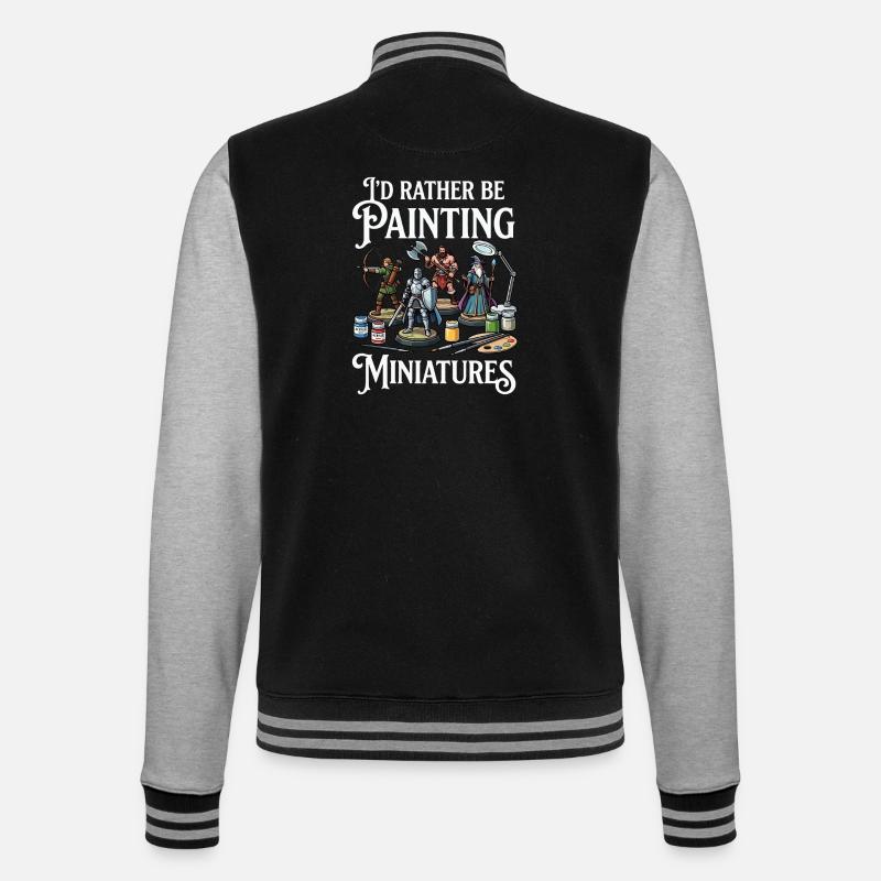 Je préfère peindre des miniatures - Veste Teddy - noir/gris chiné
