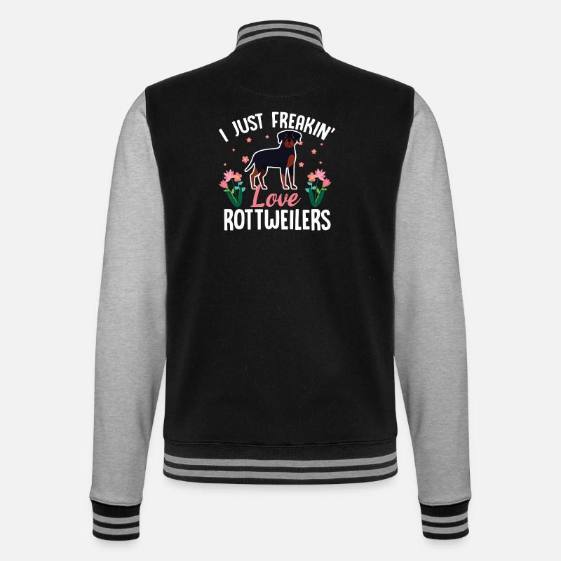 J’adore les rottweilers - Veste Teddy - noir/gris chiné