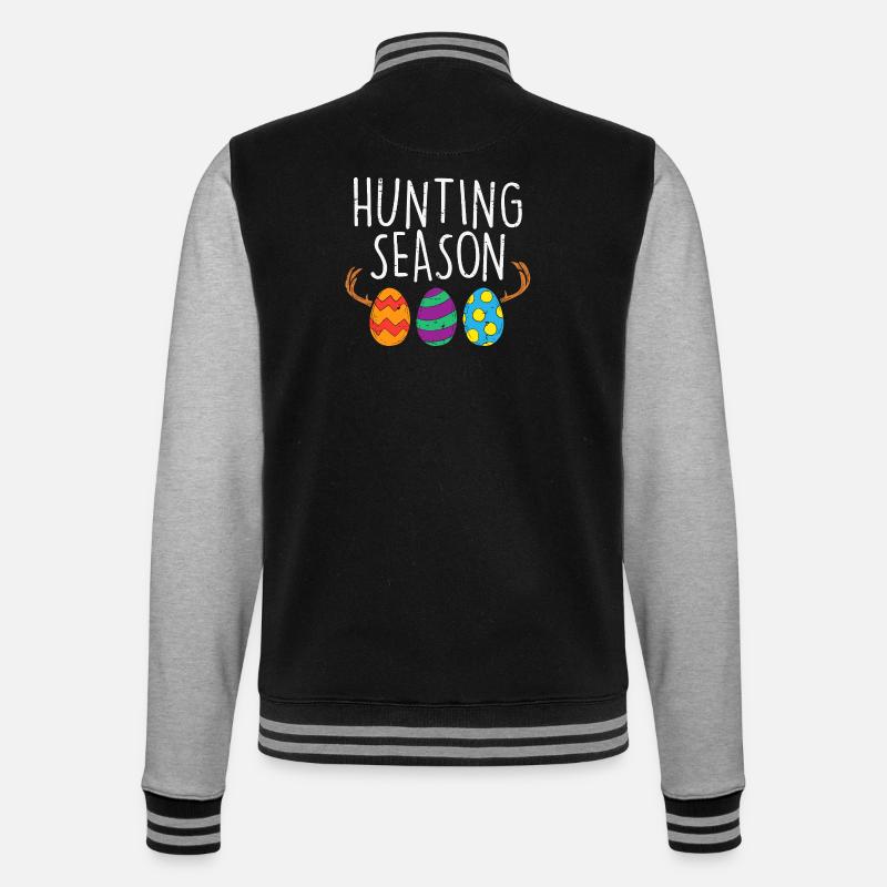Hunting Season Easter Eggs - College Sweat Jacket - black/heather grey