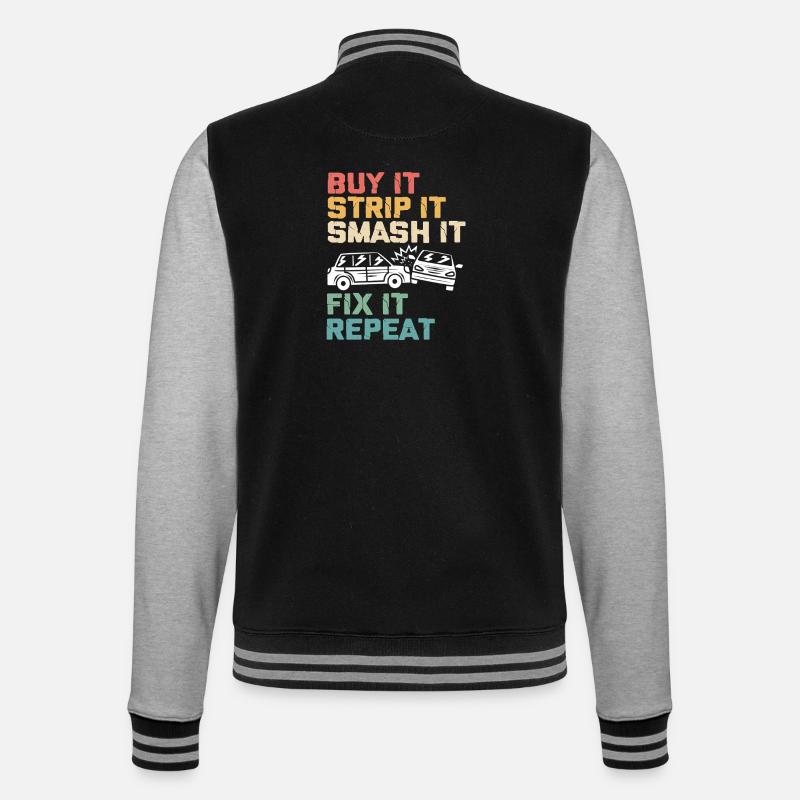 Derby de démolition - Veste Teddy - noir/gris chiné