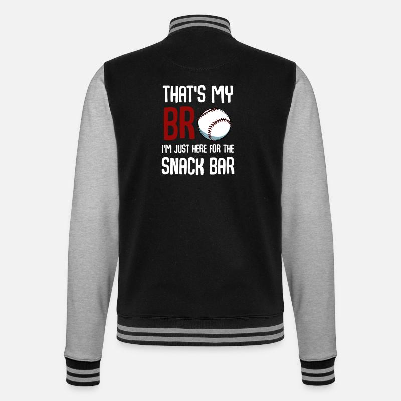 Baseball Snack Bar Tee - College Sweat Jacket - black/heather grey