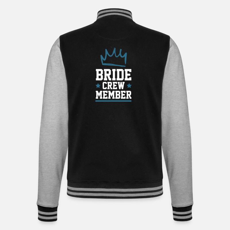 Bride Crew - College Sweat Jacket - black/heather grey