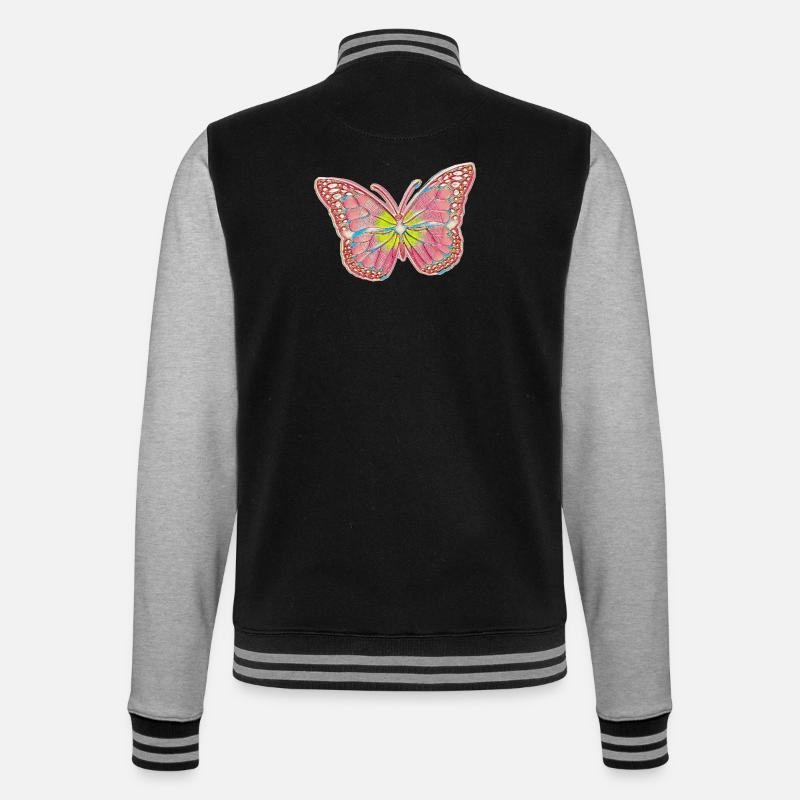 Conception magique de conte de fées papillon - Veste Teddy - noir/gris chiné