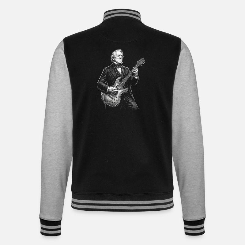 James Buchanan Playing Guitar - College Sweat Jacket - black/heather grey