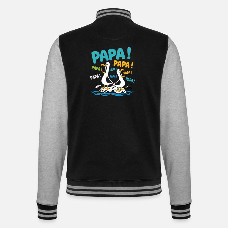 Papas oiseaux  - Veste Teddy - noir/gris chiné