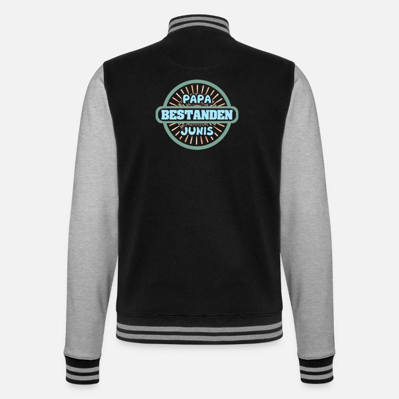 Junis - College-Sweatjacke - Schwarz/Grau meliert