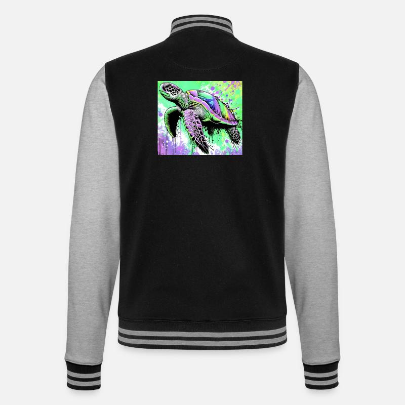 turtle - College Sweat Jacket - black/heather grey